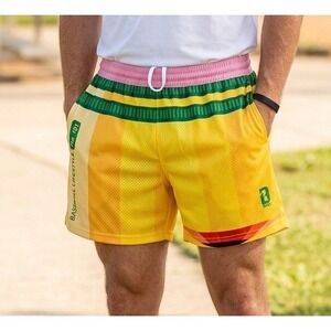 Baseball Lifestyle 101 Adult Pencil 5" Shorts, Large, New